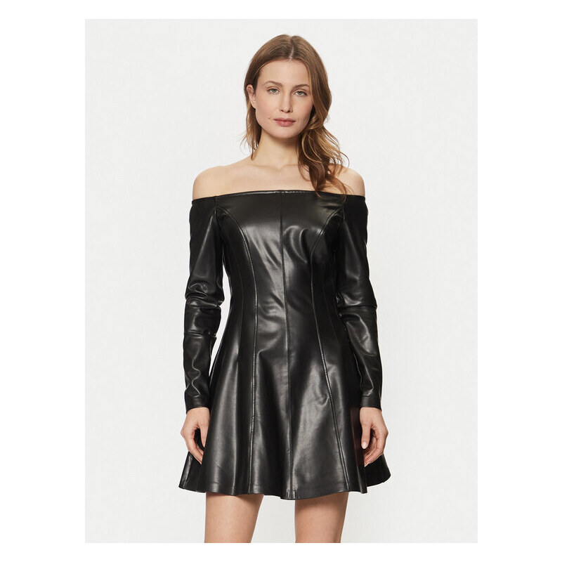 Šaty z imitácie kože Guess 61187355