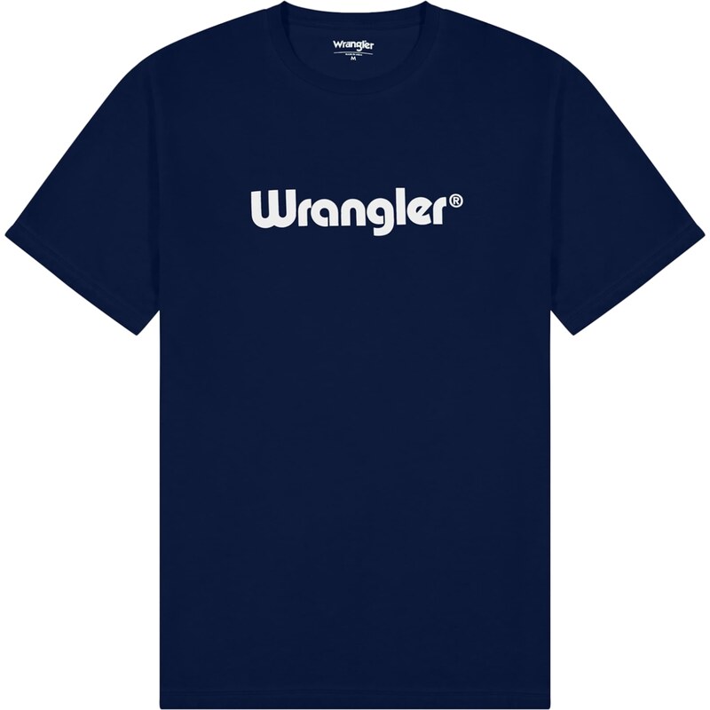 WRANGLER Tričko LOGO TEE námornícka modrá / biela 61257984