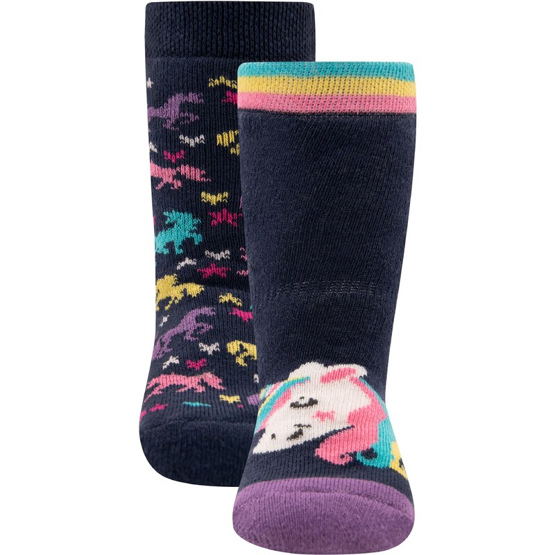 EWERS Ponožky Einhorn modrá / tmavomodrá / koralová / tmavooranžová 61947100