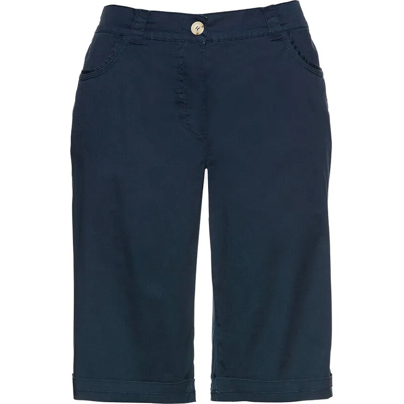 bonprix Bermudy pepertouch s pohodlným pásom, farba modrá 57071348