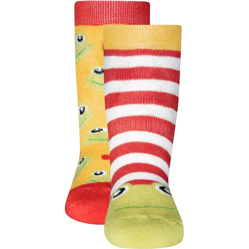 EWERS Ponožky zlatá / pastelovo zelená / karmínovo červená 61947081