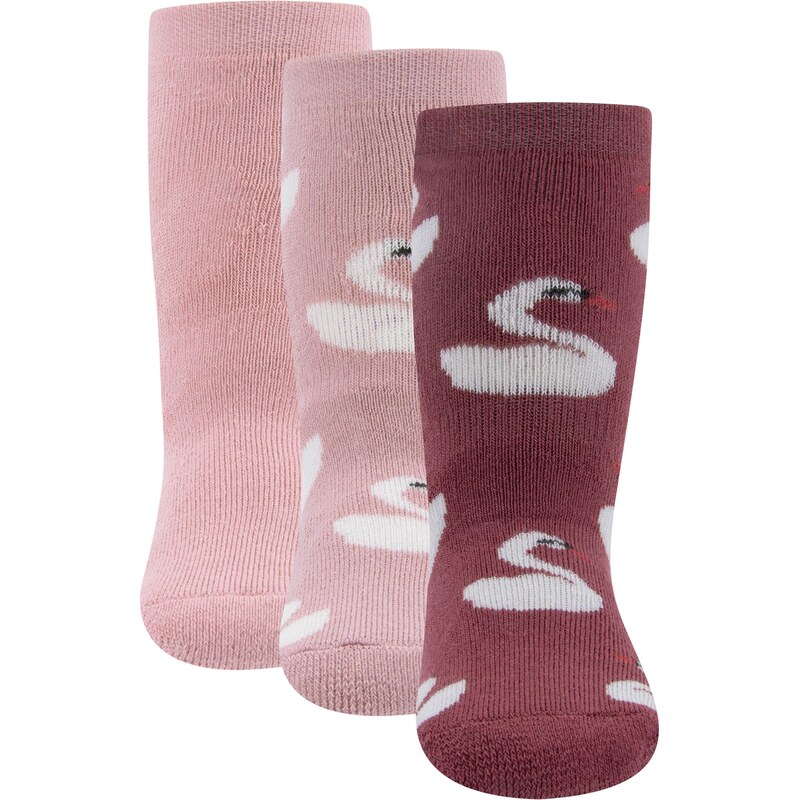 EWERS Ponožky Swan hnedá / baklažánová / staroružová / čierna 61947123