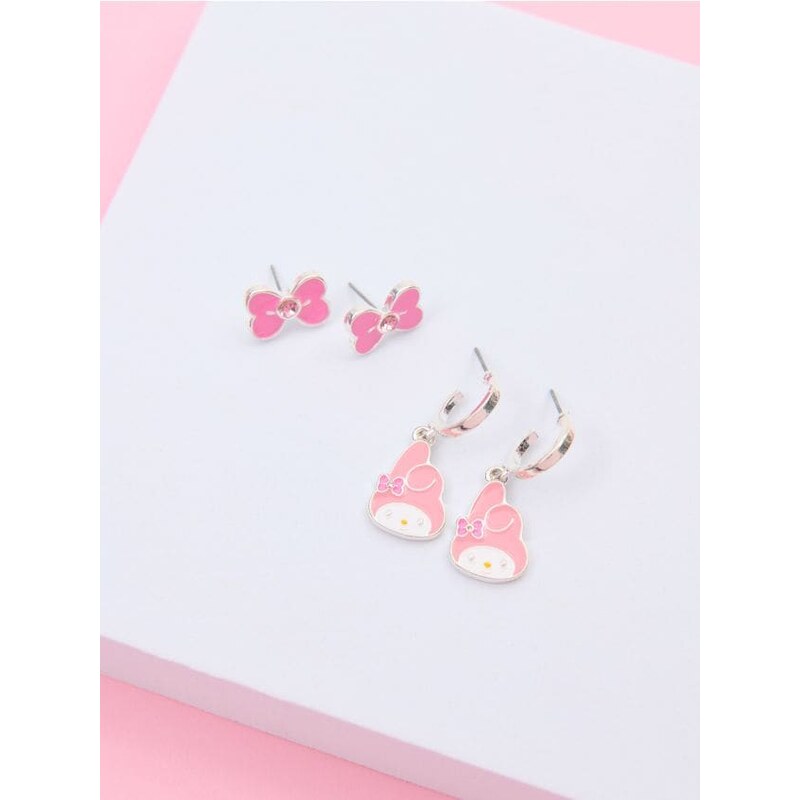 Sinsay - Súprava 2 párov náušníc My Melody - strieborná 65761764