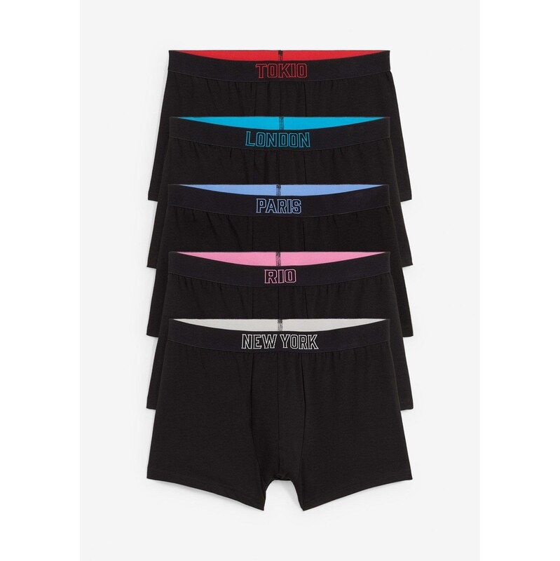 bonprix Boxerky (5 ks v balení), farba čierna 61305751