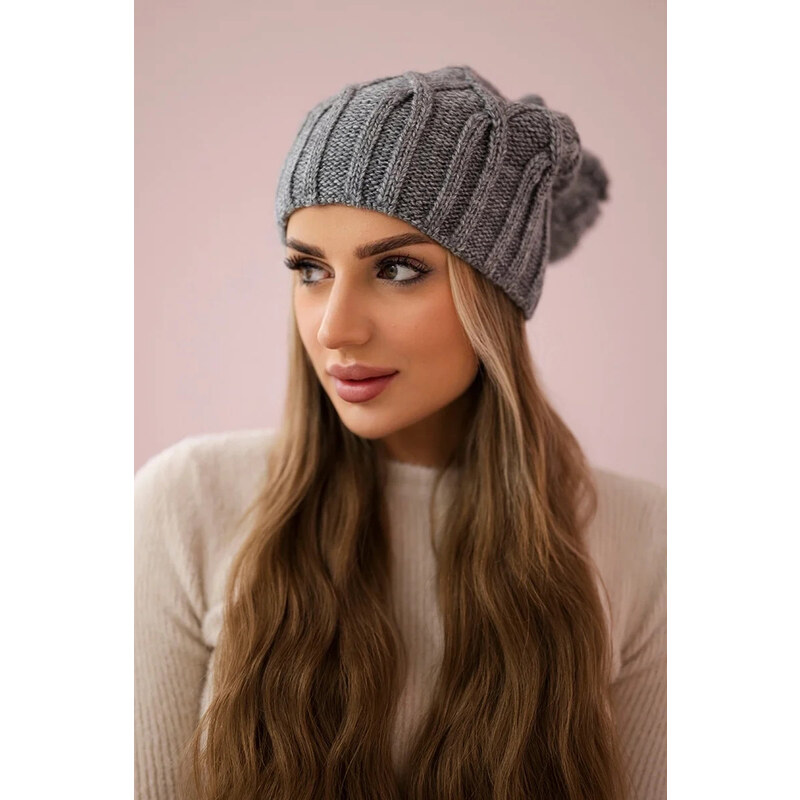 K-Fashion Milano fleecová čiapka K203 tmavo šedá 44560773