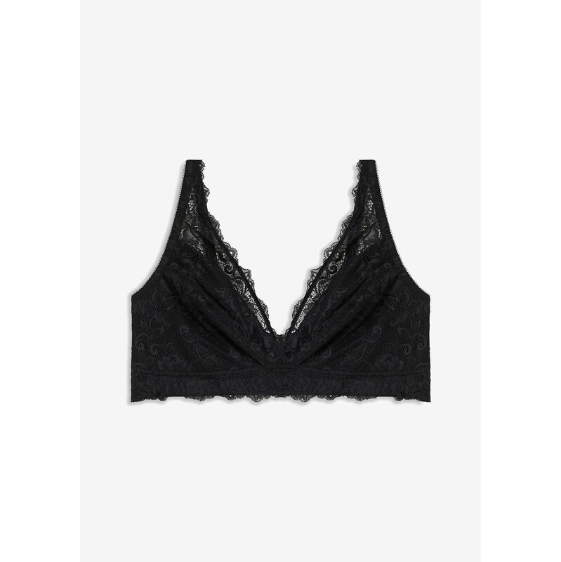 bonprix Materská podprsenka bez kostíc s čipkou, farba čierna 61305682