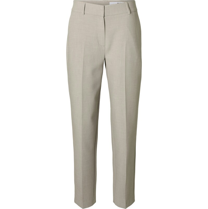 SELECTED Nohavice s pukmi SLFRit-Ria sivobéžová 63150242