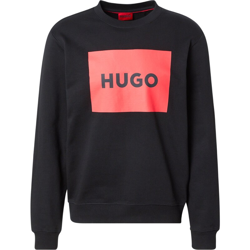 HUGO Mikina Duragol ohnivo červená / čierna 31838795