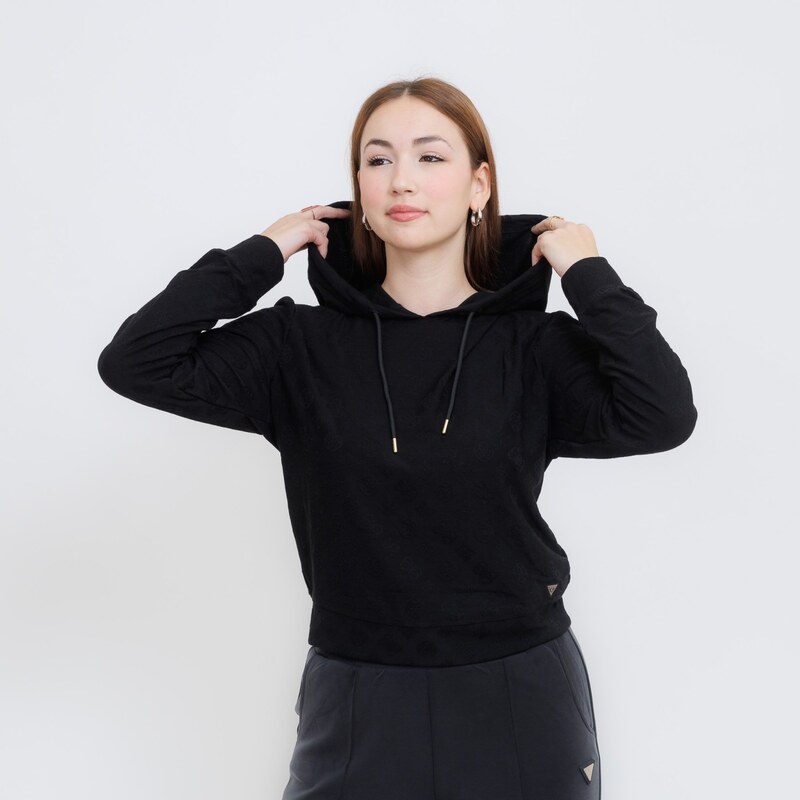 Guess Monica LS Hoodie PEONY EMBOSSED 61316635