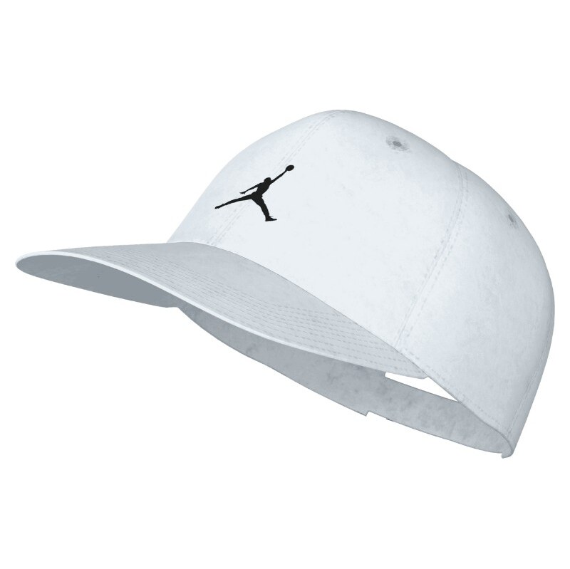 Jordan Club Cap Washed Jumpman WHITE/BLACK 61316641