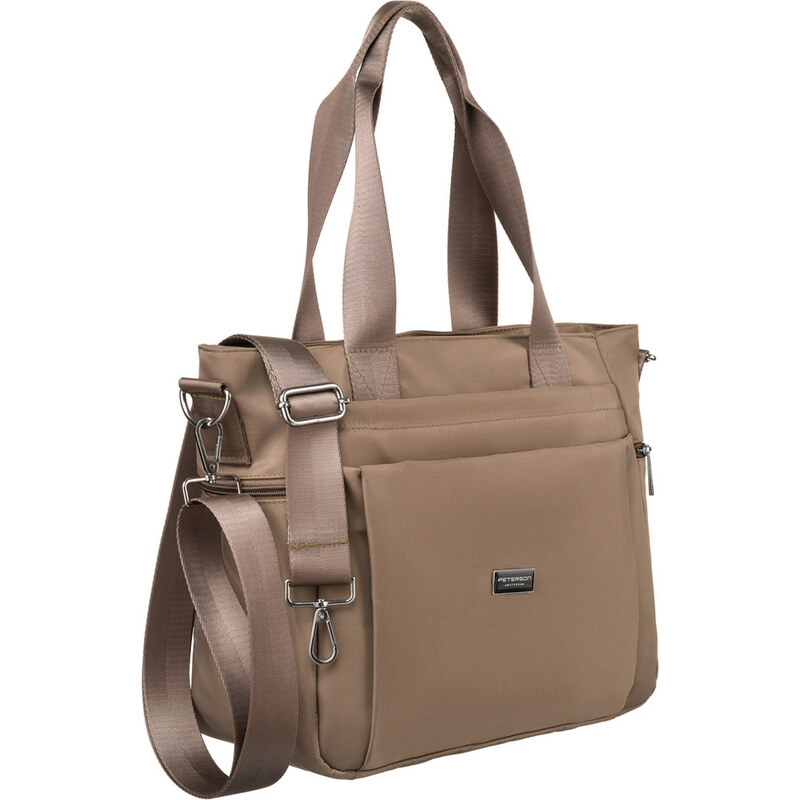 Peterson Béžová dámska shopper kabelka s odnímateľným popruhom PTN CTY 61532203