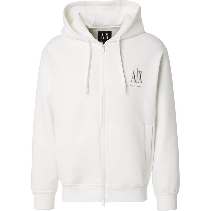 ARMANI EXCHANGE Tepláková bunda bronzová / šedobiela 61334783