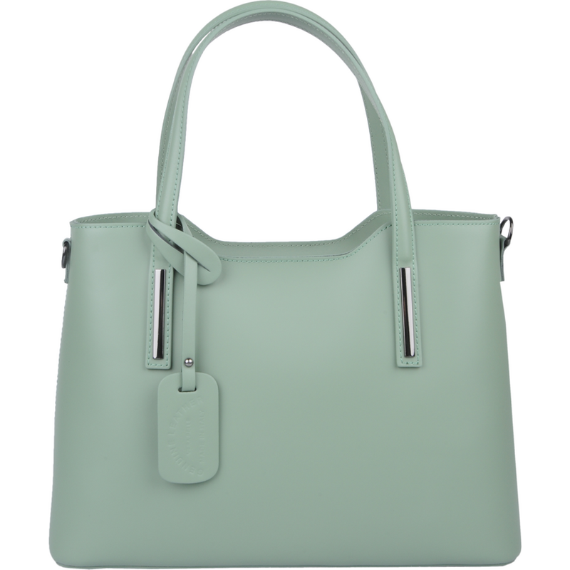 Zelená kožená talianska kabelka Isidora Menta NovaKabelka.sk 61371323