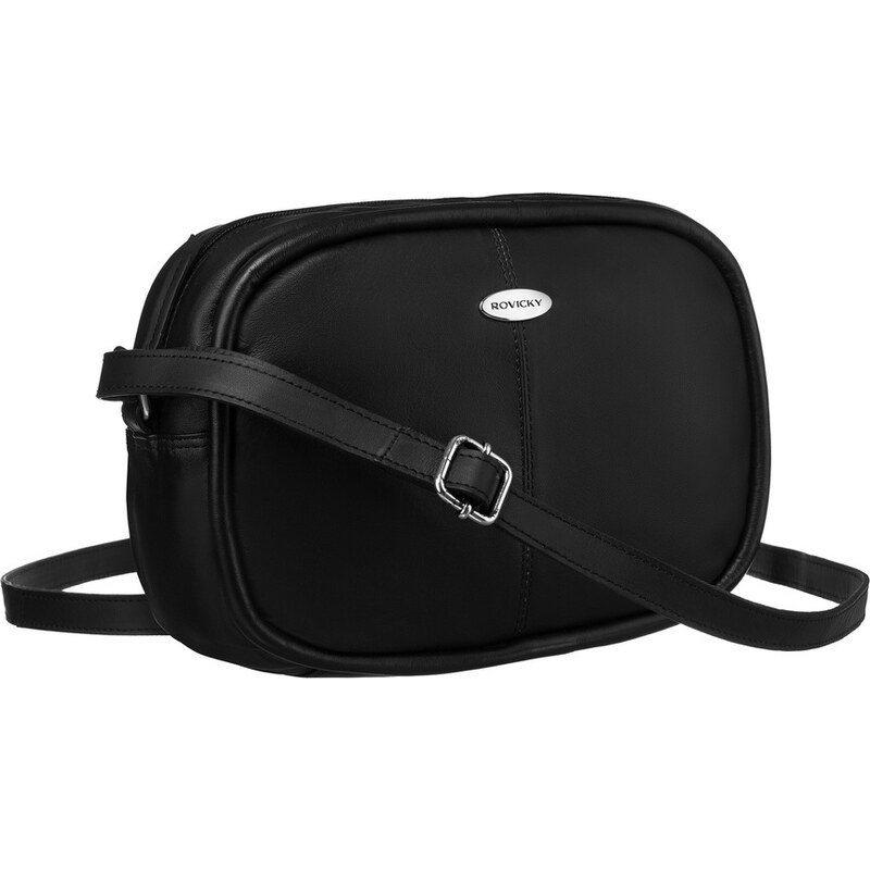 Rovicky čierna kožená malá crossbody kabelka R-307-22-NS 52673458