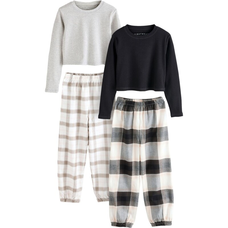 Next Pyžamo sivá / čierna / biela 61945567