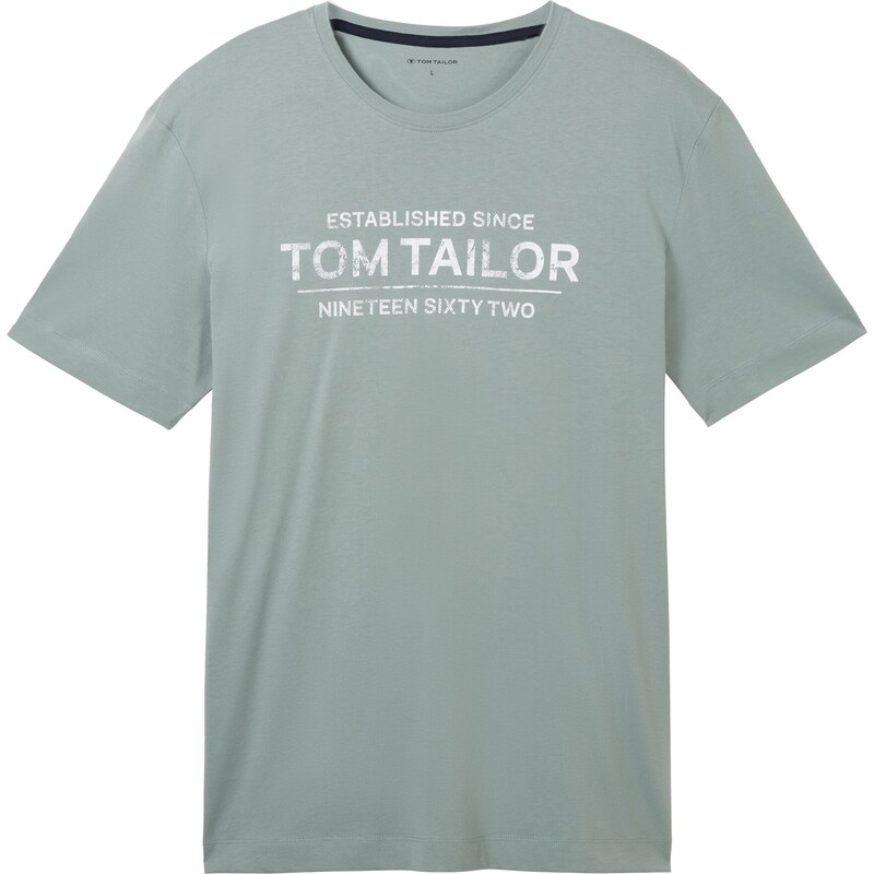 TOM TAILOR Tričko mätová / biela 61983776
