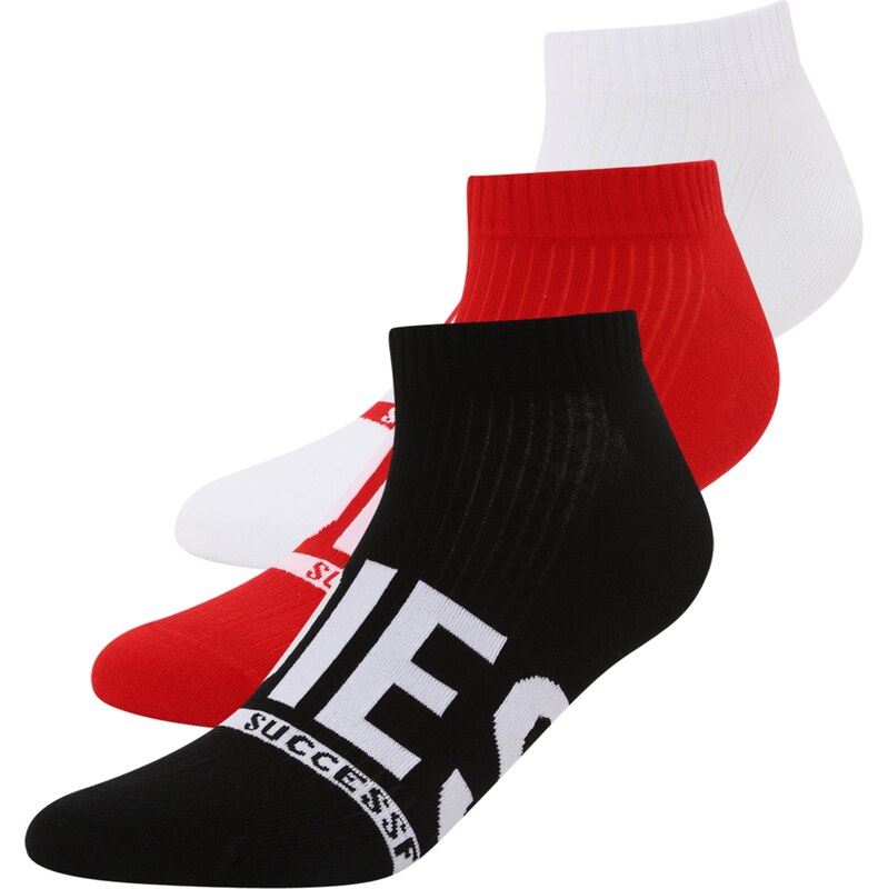DIESEL Ponožky SKM-GOST červená / čierna / biela 66857993