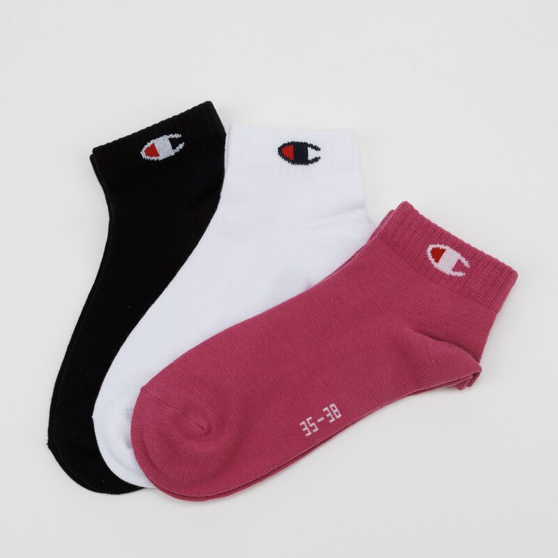 Champion 3pk Quarter Socks LET/WHT/NBK 66567183