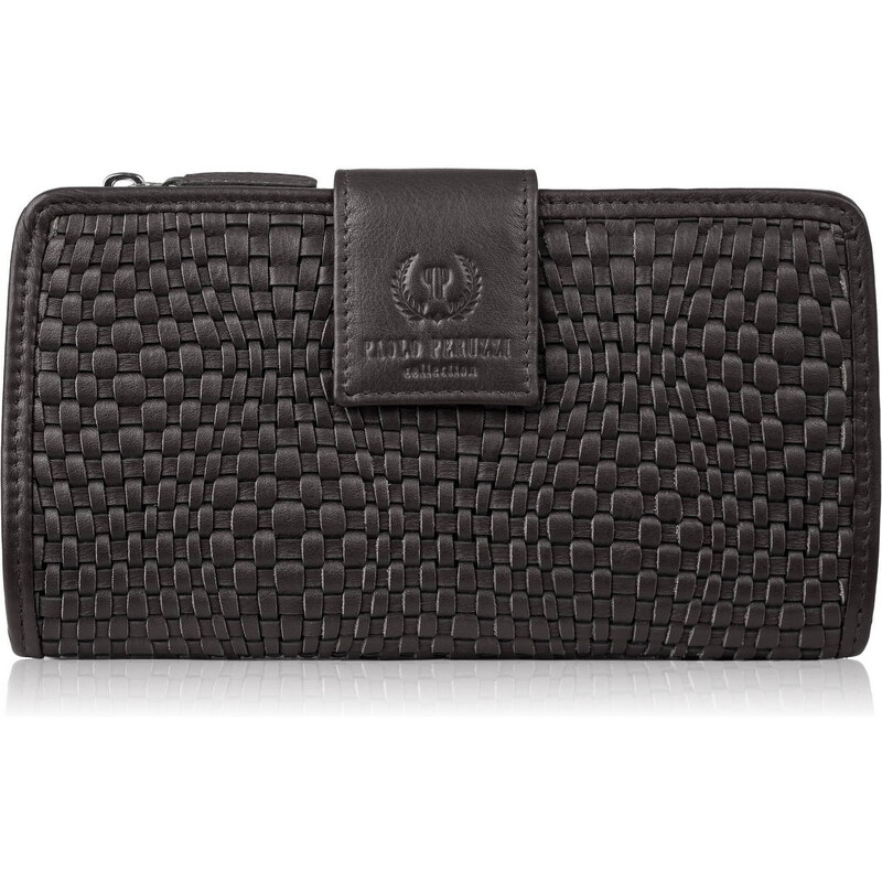 Paolo Peruzzi Dámska kožená peňaženka s veľkým opletením AY-08-BR | 61469434