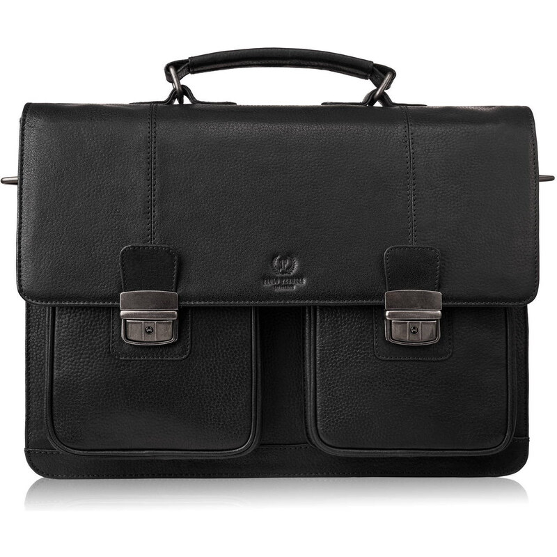Paolo Peruzzi Pánska kožená cestovná aktovka | čierna AY-03-BL 61469439
