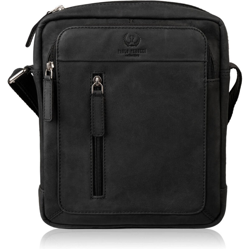 Paolo Peruzzi Pánska kožená taška cez rameno Vintage AY-04-HBL | 61469444