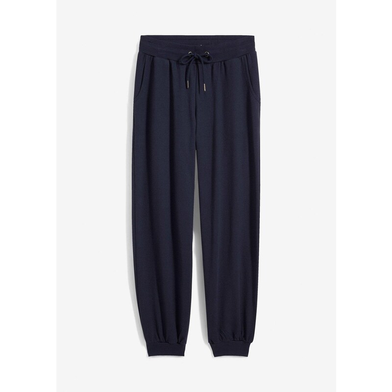 bonprix Tepláky s elastickým pásom, farba modrá 61469641