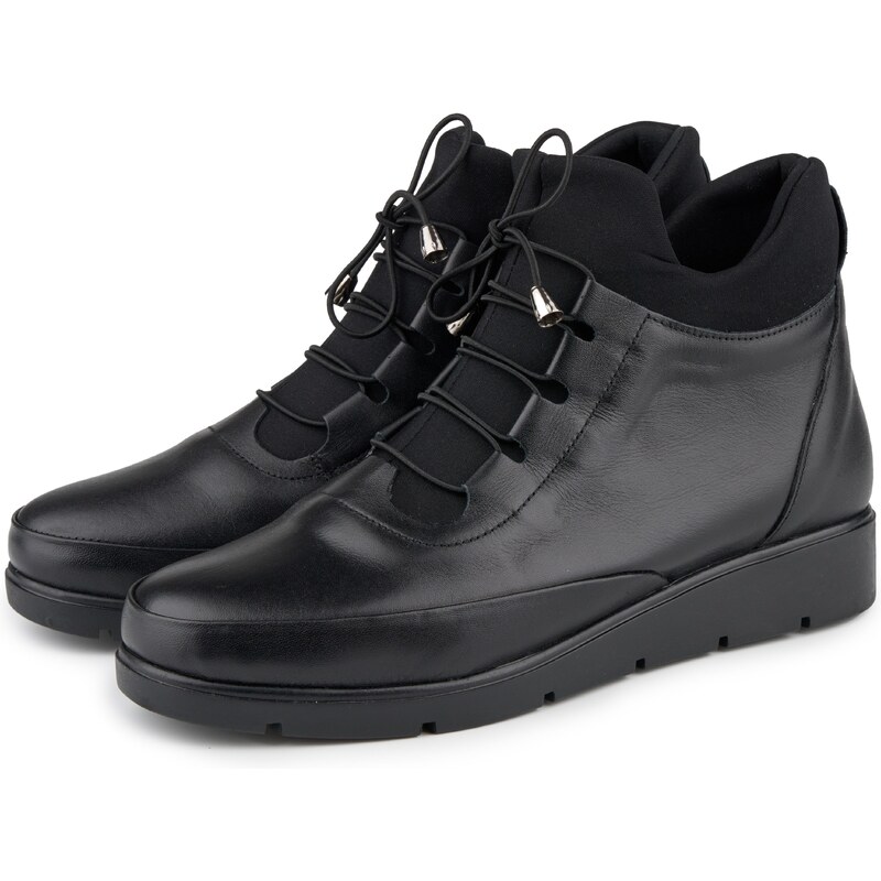 Vlnka Dámske kožené členkové zateplené tenisky Manon čierna veľkosti 65798897