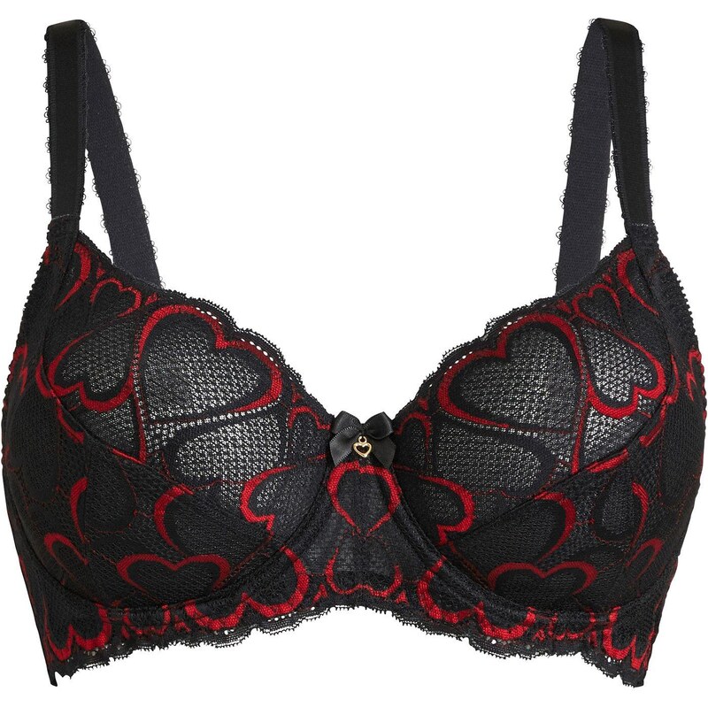 bonprix Podprsenka s kosticami s jemnou čipkou, farba čierna 48958695