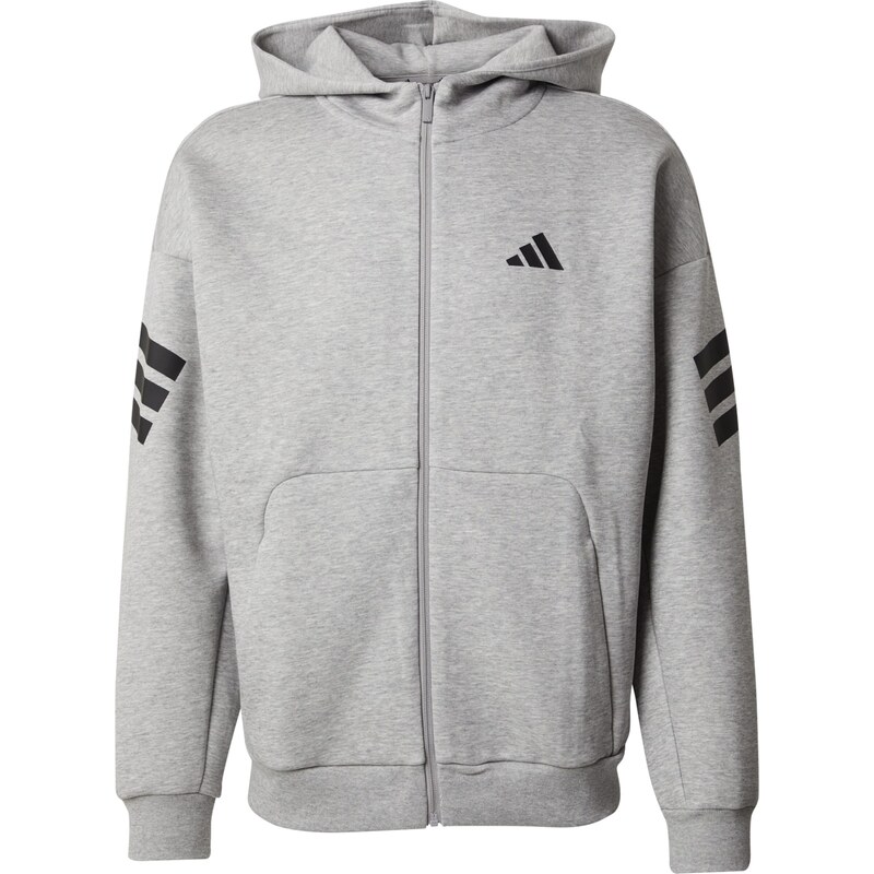 ADIDAS SPORTSWEAR Športová mikina so zipsom sivá / čierna 62468675