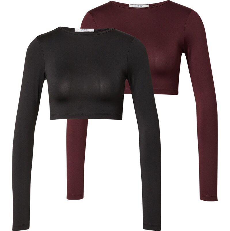ABOUT YOU Tričko Nala bordová / čierna 63211506