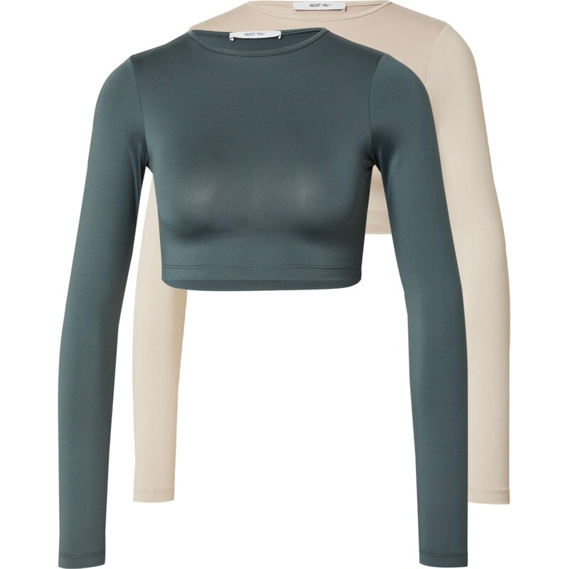ABOUT YOU Tričko Nala krémová / zelená 63151434