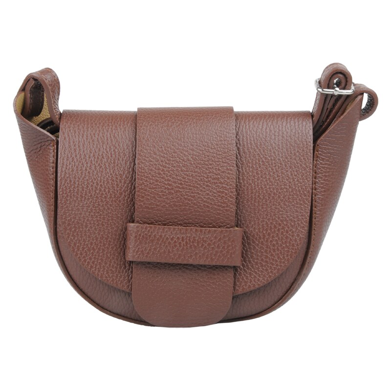 Hnedá kožená talianska crossbody kabelka Rerta Marrone Chiara 61530025