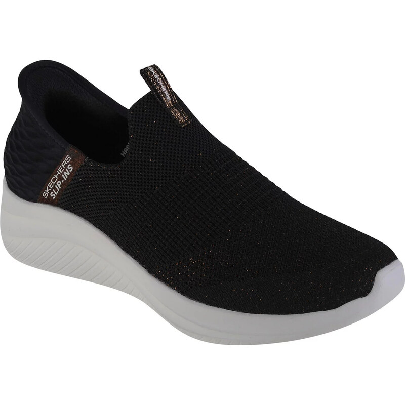 Čierne trblietavé tenisky Skechers Ultra Flex 3.0-Glitter Me Slip-ins 61532075
