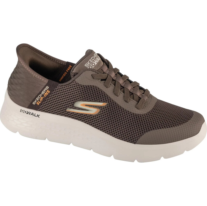 Hnedé pánske tenisky Skechers Slip-Ins: Go Walk Flex - Hands Up 216324 61532099