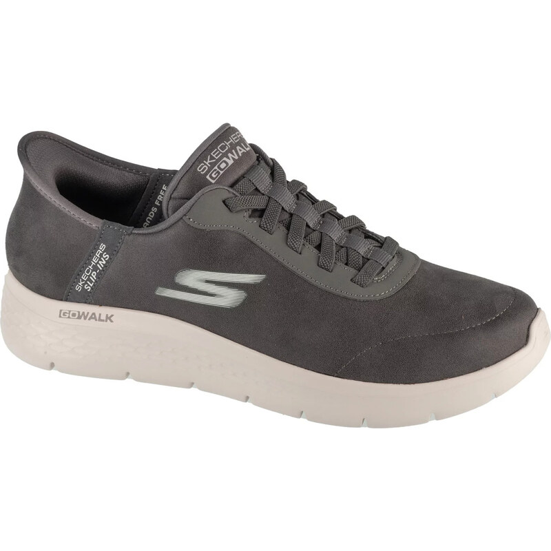 Tmavosivé pánske tenisky Skechers Slip-Ins: GO Walk Flex - Smooth 61532123