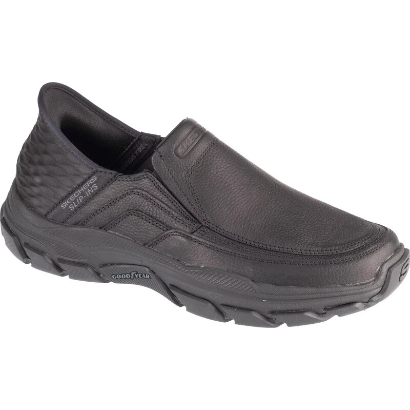 Čierne pánske kožené tenisky Skechers Slip-Ins Respected - Elgin 61532140
