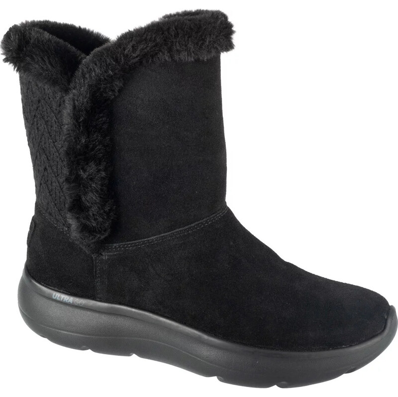 Čierne dámske čižmy Skechers On-The-GO Encore - Snow Flurry 144870-BBK 61532280