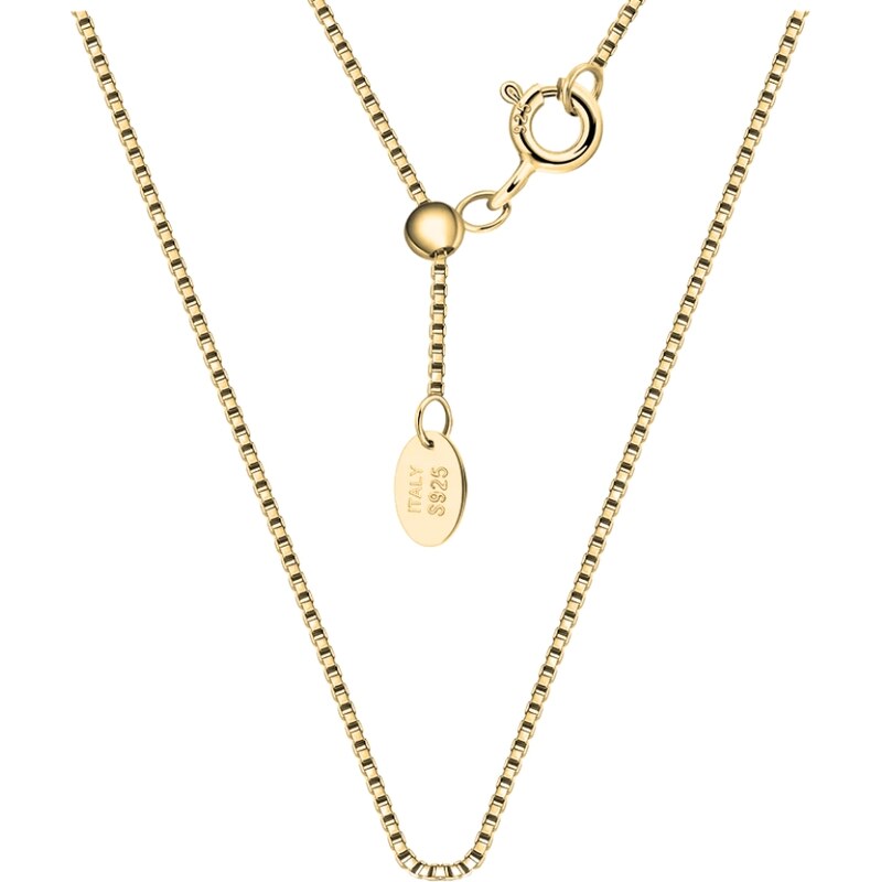 MAJYA Strieborná retiazka GARRET 45 cm | šírka 0,6 mm pozlátená 11408 64582340