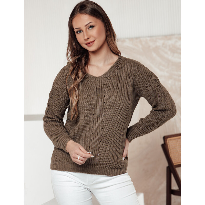 BASIC Hnedý dámsky sveter MONAVIA MY2405 61575011