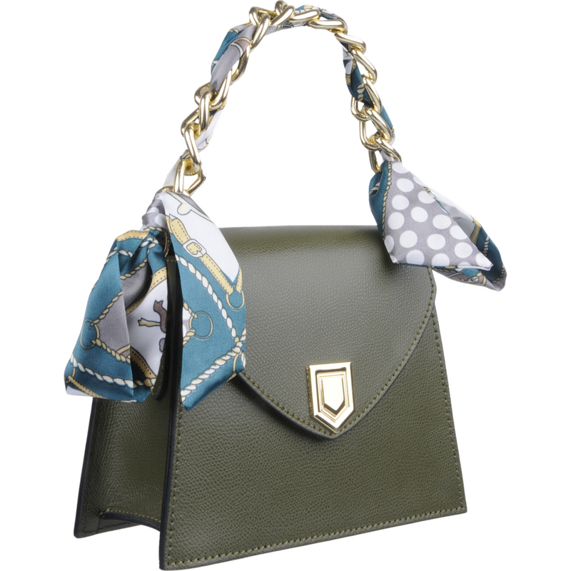 Zelená kožená talianska crossbody kabelka Virginia Verde NovaKabelka 61590927