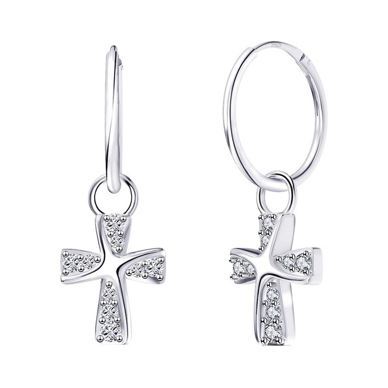 Olivie Kroužkové náušnice KŘÍŽEK 9317 64818279