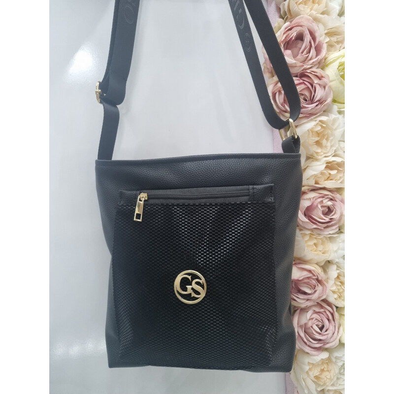 E-shop Katrins Fashion Čierna crossbody kabelka Grosso
