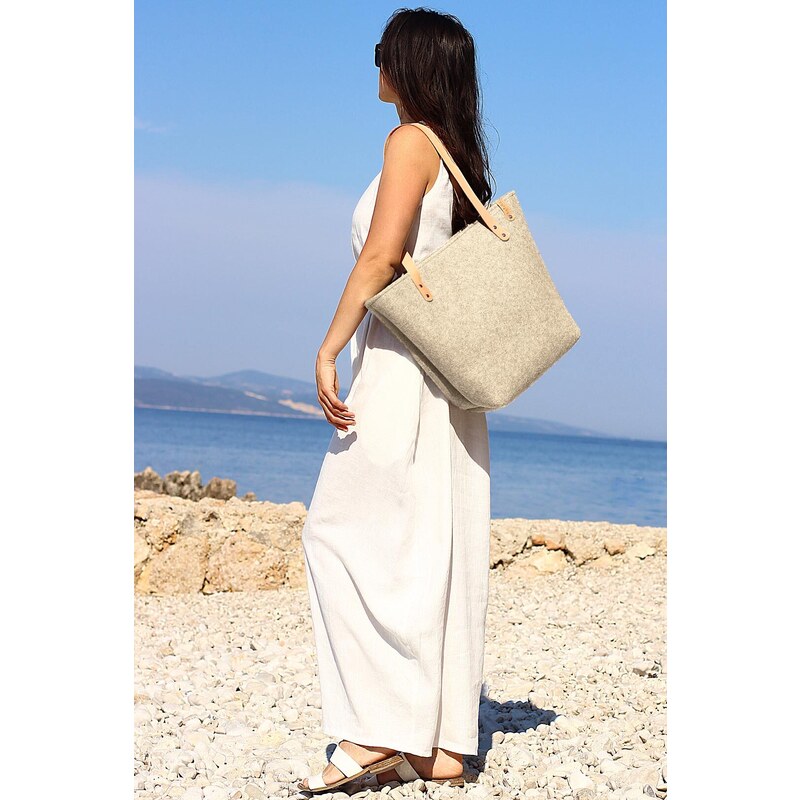 Dámsky shopper z plsti LOTIKA - vyrobené v Českej republike 61593169