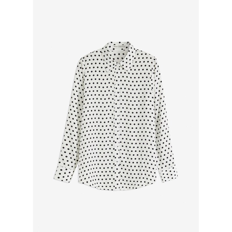 bonprix Blúzka z jemného saténu, farba biela 61593407