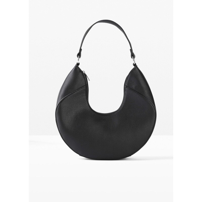 bonprix Kabelka s okrúhlym tvarom, farba čierna 61593437