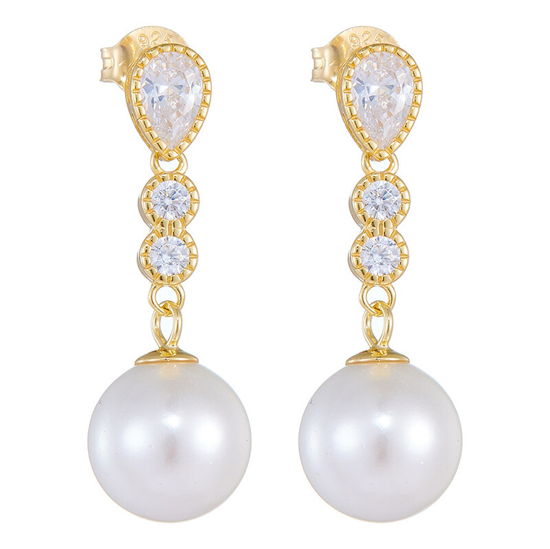 Olivie Stříbrné náušnice PADAJÍCÍ HVĚZDA GOLD 8709 65048762