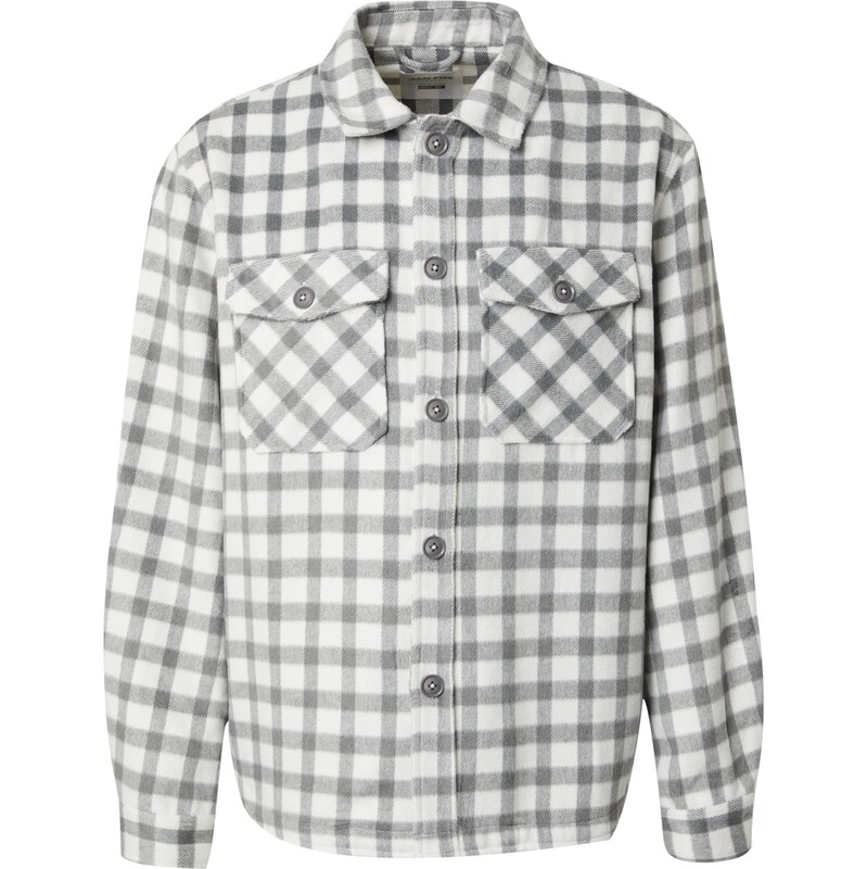 DAN FOX APPAREL Prechodná bunda Benjamin sivá / biela 61597152