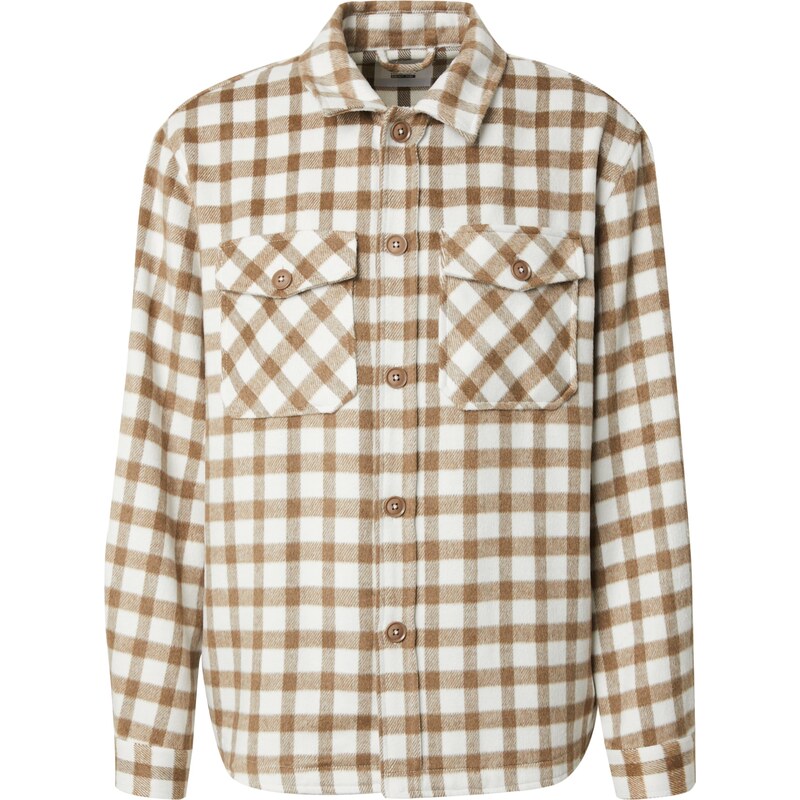 DAN FOX APPAREL Prechodná bunda Benjamin karamelová / šedobiela 61597156