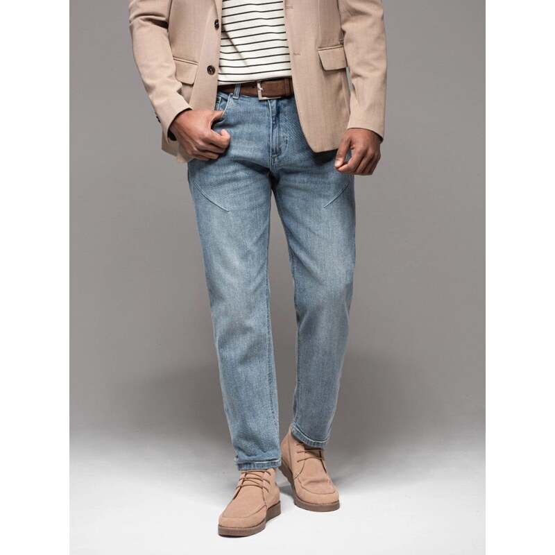 Ombre Clothing Pánske svetlo modré rifle V1 PADP-0227 61613205