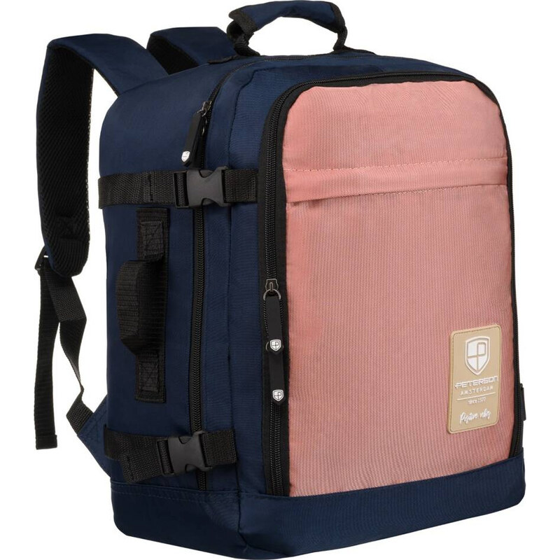 Peterson Tmavomodro-ružový cestovný batoh [DH] PTN APP-0266 48089523